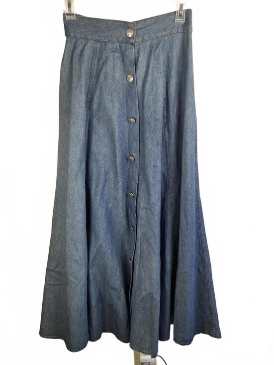 Roper Denim - Vintage Roper Denim Indian Nickle Button-Front Maxi Skirt